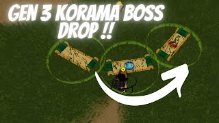 Borumaki Gaiden Gen 3 Korama Boss Drop   Shindo Life [upl. by Lulita]