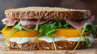 Multigrain Panini Mozzarella Tomato and Prosciutto Sandwich Recipe [upl. by Hafirahs446]