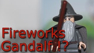 Lego  Lord of the Rings  Fireworks Gandalf Stop Motion [upl. by Yvan]