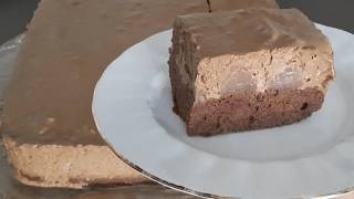 Mousse au ChokolatKuchen mit eingelegten Birnen eine einfache schnelle und sehr leckere Version [upl. by Tterrab831]