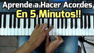 Acordes  Como Tocar El piano  Fácil y Rápido  Para Principiantes [upl. by Mabelle920]