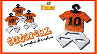 Maglia da Calcio Portacravatte con HAMA BEADSPyssla  DIY Tie Organizer Tutorial Storage Ideas [upl. by Birk997]