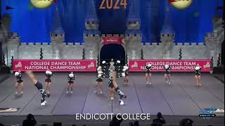 Endicott College Dance Team Open Pom Semi Finals UDA College Nationals 2024 [upl. by Elttil747]