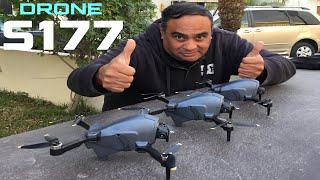 DRONE S177 con sistema óptico de posición y moteres sin escobillas muy bonito y economico [upl. by Delmar]