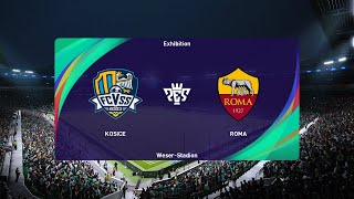 FC Košice vs Roma 22072024 Club Friendlies PES 2021 [upl. by Wilkins]