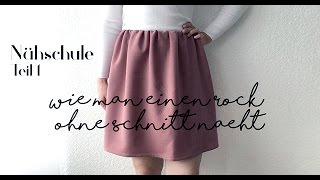 DIY Rock selber nähen für Anfänger einfacher Rock selber nähen  Teil1  Idee no9 [upl. by Sharman416]