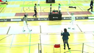 British Fencing Cadet Womens Sabre Final 201516 [upl. by Krischer611]