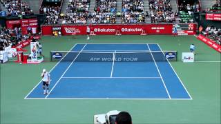 Nishikori Kei vs Raonic first set tie break at Rakuten Open final part 2 [upl. by Oates]