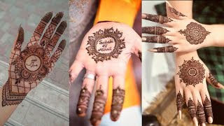 Latest eid nehndi design 2022Gol tikki mehndi ideas with name [upl. by Battista632]