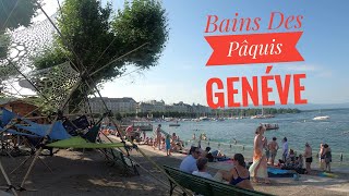 Geneva Beach Vibes Bains des Pâquis Ranks Blogging Geneva Switzerland [upl. by Arbmat668]