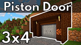 Minecraft Tutorial  3x4 piston door  EASY Java [upl. by Dalila]