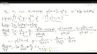 Estimador Máximo Verosímil distribución Geométrica [upl. by Elay930]