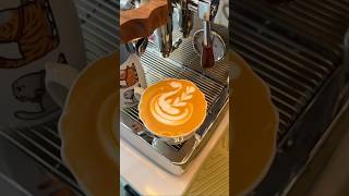 household coffee machine latte art tutorial have you drank coffee today coffeelatte coffeeart [upl. by Atteiluj469]