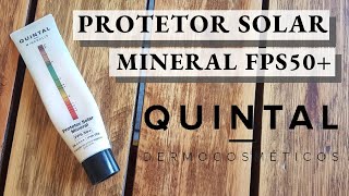 Resenha Protetor Solar Mineral FPS50  QUINTAL [upl. by Anirda211]