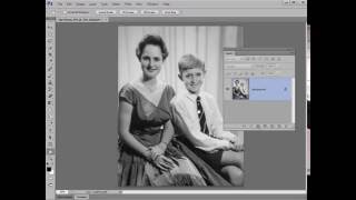 Photoshop tutorial  How to colourise a black amp white photo [upl. by Huba289]