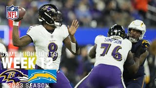 Baltimore Ravens vs Los Angeles Chargers  2023 Week 12 Game Highlights [upl. by Trix457]