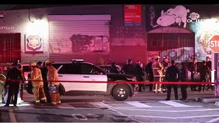 Uber driver witnesses downtown LA party shooting [upl. by Hoebart862]