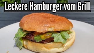 Hamburger grillen  Perfekte Burger vom Grill selber machen Patties grillen Gasgrill Rezept [upl. by Harbird752]