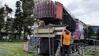 BCole amp Sons Waltzer Build Up Pt4 Kings Park Bournemouth May 2024 funfair fairground [upl. by Combs]