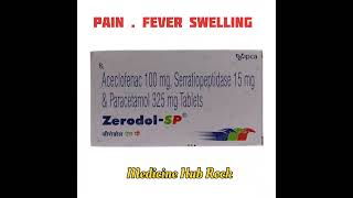 Zerodaol  SP Tablet Uses दर्द Pain zerodolsp medicinehubrock [upl. by Eldoria]