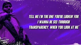 Chris Brown  Transparency Lyrics [upl. by Wivinah]