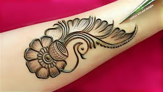 New stylish front hand mehndi design  easy mehndi design  mehndi ka design  mehndi design mehndi [upl. by Hess]