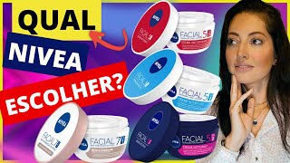 Cremes Hidratantes Faciais NIVEA  Qual escolher para a pele oleosa mista normal ou com rugas [upl. by Mimajneb]