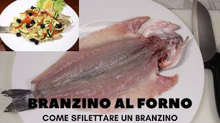 BRANZINO AL FORNO CON VERDURE  BRANZINO RICETTE  COME SFILETTARE UN BRANZINO [upl. by Attelocin]