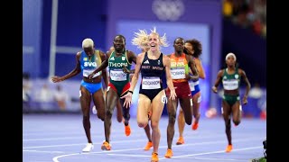 Hodgkinson in life changing moment with Olympic 800m Olympic title KeelyHodgkinson paris2024 [upl. by Schilt]