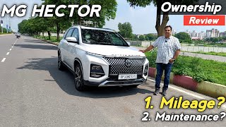 MG Hector Plus Ownership Review 😍 Hector Real Life Experience Mileage Maintenance amp Service Cost [upl. by Hcire]