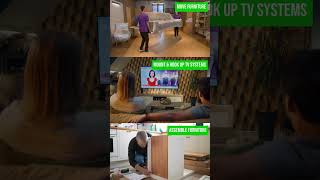 FIXED TV MOUNTING AND FURNITURE ASSEMBLY [upl. by Leandre725]