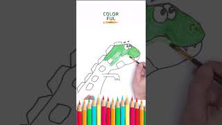 3 Simple Steps to Draw a Dinosaur TRex🦖 Try it its very easy Drawing for kids [upl. by Shaner51]