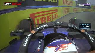 Logan Sargeant onboard crash Hungarian GP 2024 Q1 [upl. by Nirad]