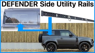 Land Rover Defender L663  Side Waist Trim Utility Rail V2 for 90 amp 110  Fitting Video [upl. by Sauveur24]