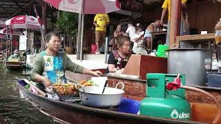 Damnoen Saduk Floating Market on Mae Klong river  Amphawa Thailand [upl. by Fraya]