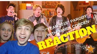 Jonas Brothers Parody quotYear 2019quot with James Corden Reaction Video [upl. by Tiana]