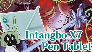 Intangbo X7 Pen Tablet Review Mavuika x Capitano Speedpaint Genshin impact [upl. by Haronid]