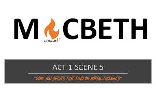 Macbeth Act 1 Scene 5 GCSE  IGCSE Revision [upl. by Arndt917]