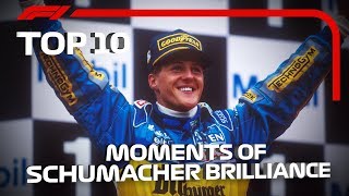 Top 10 Moments of Schumacher Brilliance [upl. by Hcra]