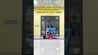 Acrobatic yoga challenge advance back bending posture shortspeed viralshort youtubeshorts yoga [upl. by Sokin]