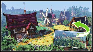 Medieval Village Transformation  Minecraft Timelapse [upl. by Elfrieda]