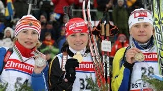 Andrea Henkel wird SprintWeltmeisterin 2008 [upl. by Leinaj]