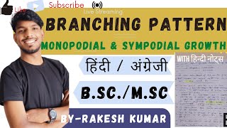 branching pattern  msc4th sem।Monopodial and sympodial growth।msc botany hindi notes bsc msc [upl. by Robena817]