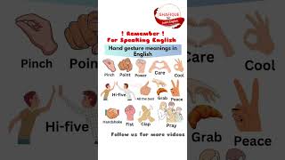 Hand Gestures meaning in English shorts english spokenenglish [upl. by Winter]