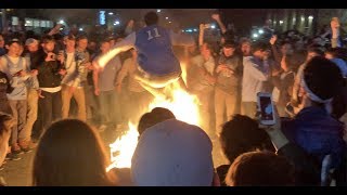 ICTV UNC Students Celebrate Win Over Duke on Franklin Street [upl. by Olag]