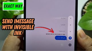 How To Send iMessage With Invisible INK New Tricks [upl. by Gnanmas211]