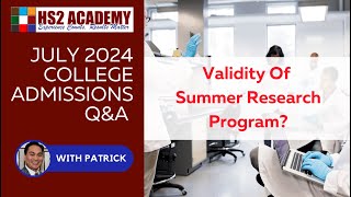 July 2024 College Admissions QampA With Expert Admissions Advisor collegeprep collegeadmissions [upl. by Hildy]