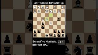 Carl Hartlaub defeats Georg Schaaff with a smothered checkmate chess [upl. by Ylrad800]