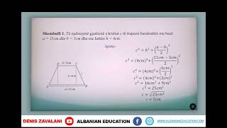 8 02 083 Java 21 Matematikë Zbatimi i Teoremës së Pitagorës në trapez barakrahësh [upl. by Vareck]