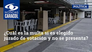 ¿Cuál es la multa si es elegido jurado de votación y no se presenta [upl. by Ahsercel]